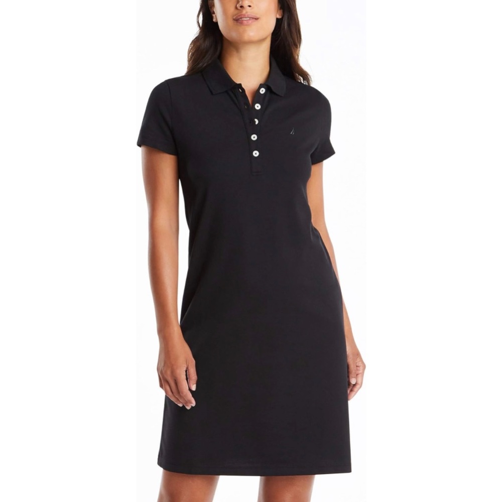 Nautica Women's Easy Classic Short Sleeve Stretch Cotton Polo Dress